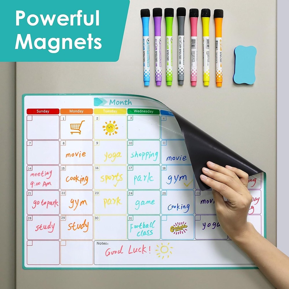 Magnetic Calendar for Fridge